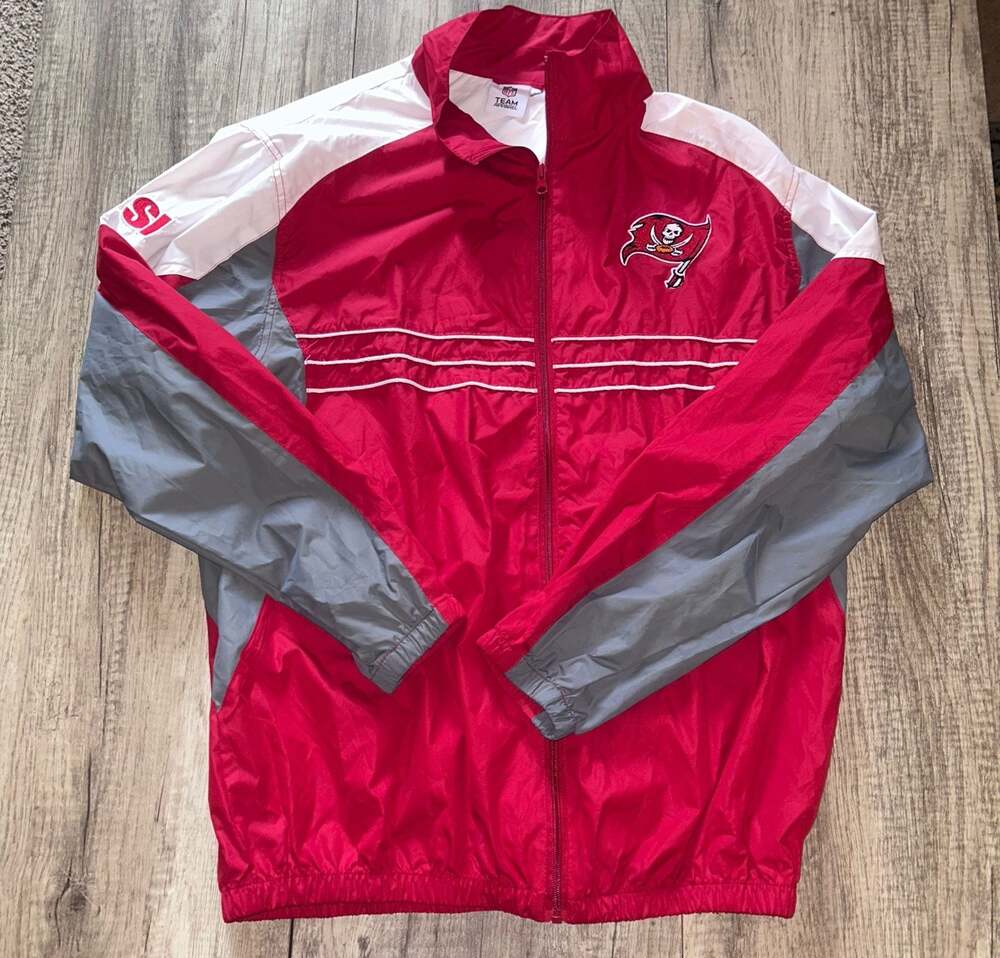 NFL Team Apparel Tampa Bay Buccaneers Tom Brady #12 Windbreaker Jacket Size XL